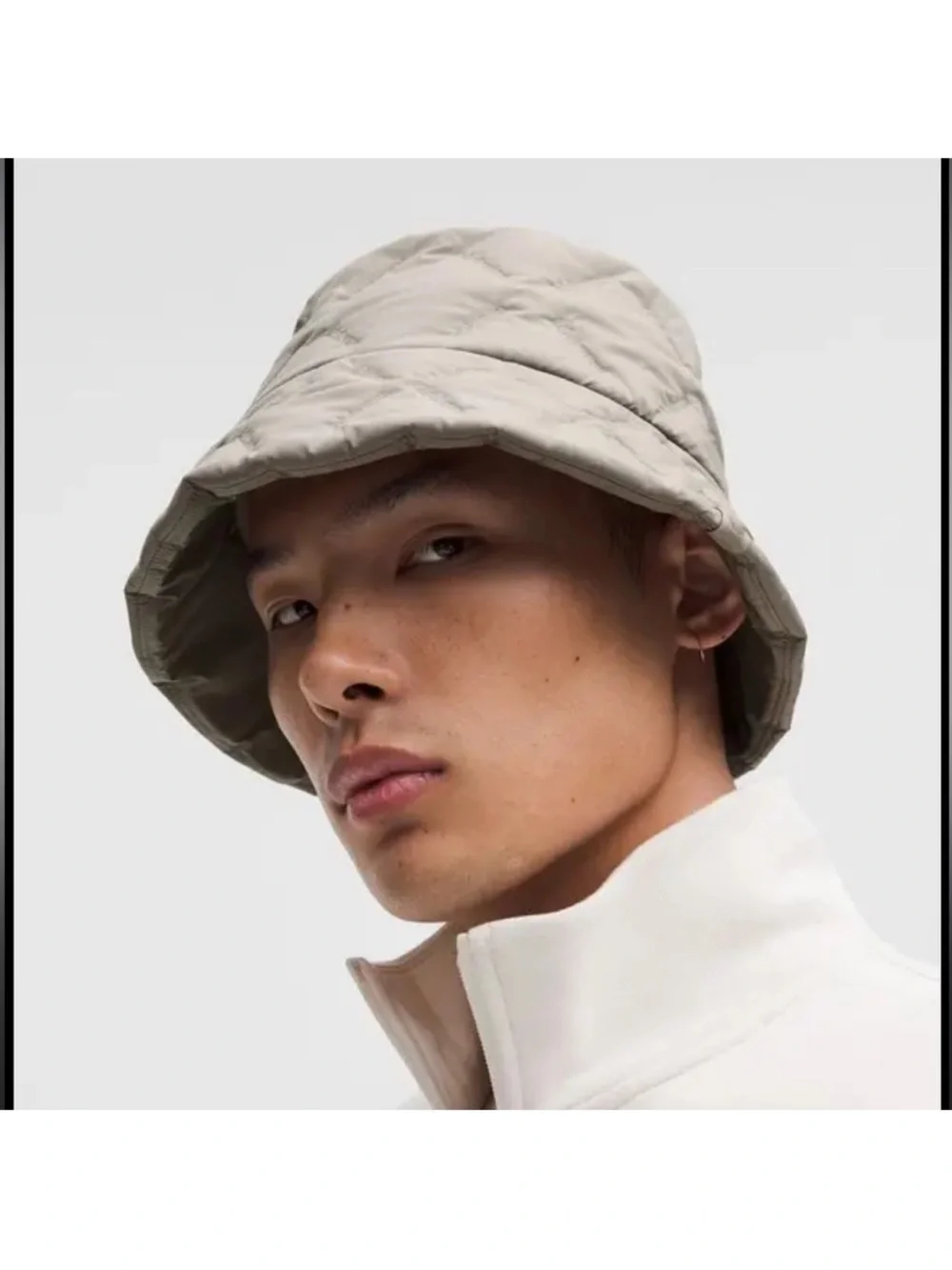 lululemon Ash Grey Quilted Fleece-Lined Bucket Hat
